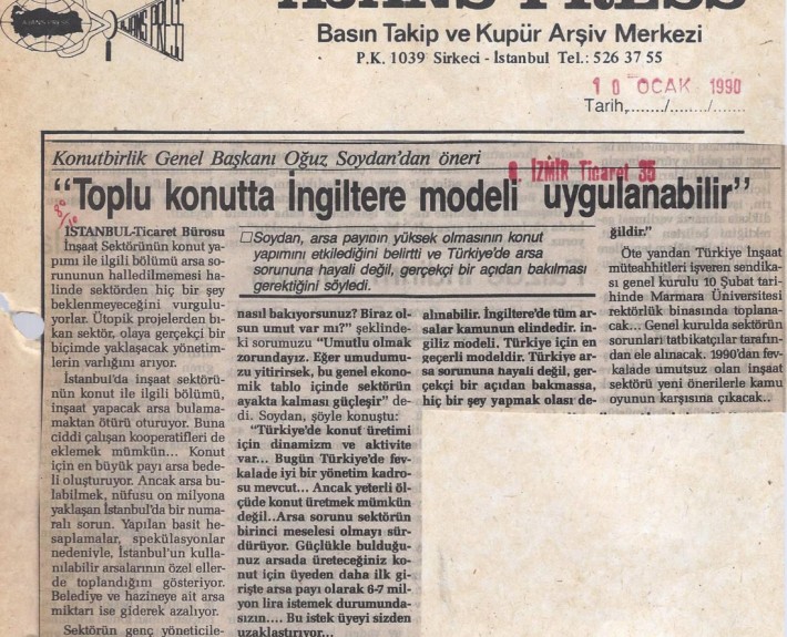 10 Ocak 1990 Ticaret