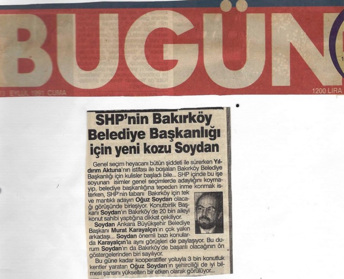 13 Eylül 1991 Bugün