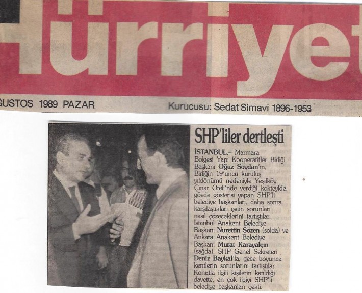 20 Ağustos 1989 Hürriyet