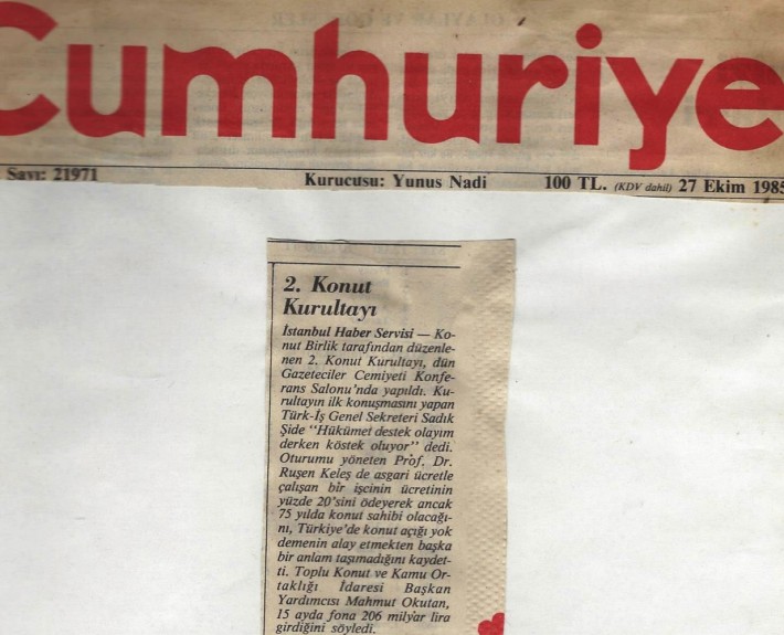 27 Ekim 1985 Cumhuriyet