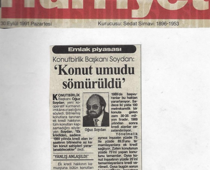 30 Eylül 1991 Hürriyet